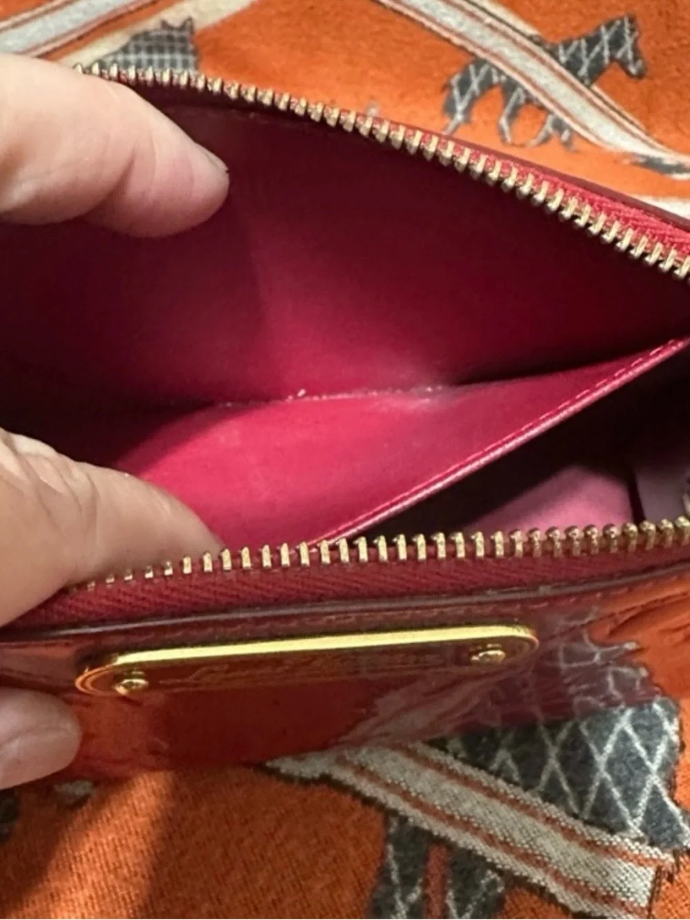Louis Vuitton Red Pomme d’Amour color Monogram Patent Leather handbag